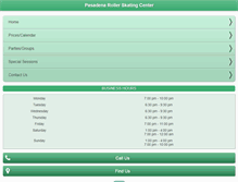 Tablet Screenshot of pasadenaskatingcenter.com